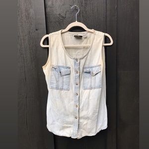 light jean vest vintage 80's